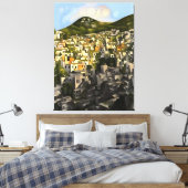 Toile Maisons Sur La Colline - Art Abstrait Fethiye (Insitu(Chambre))