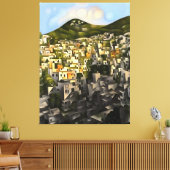 Toile Maisons Sur La Colline - Art Abstrait Fethiye (Insitu(Salon))