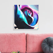 Toile Majesté de minuit : La beauté noire des Roses noir (Insitu(Salon))