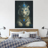 Toile Majestic Blue Crown Royal Tiger – Luxury Fine Art (Insitu(Chambre))