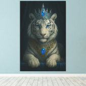 Toile Majestic Blue Crown Royal Tiger – Luxury Fine Art (Insitu (Plancher de Bois))