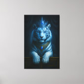 Toile Majestic Blue Crown Royal Tiger – Luxury Fine Art (Recto)