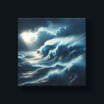 Toile Majestic Giant Turquoise Wave Crashing<br><div class="desc">A breathtaking digital masterpiece capturing the raw, majestic power of a massive turquoise ocean wave as it peaks and crashes. The intense detail in the sea spray and the deep blue water textures create a sense of awe and natural grandeur. Ideal for high-end coastal wall art, modern interior focal points,...</div>