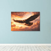 Toile Majestic Golden Eagle – Flight in Dramatic Sky (Insitu (Plancher de Bois))