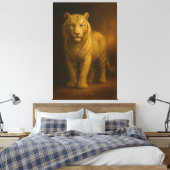 Toile Majestic Golden White Tiger – Fine Art Premium Can (Insitu(Chambre))