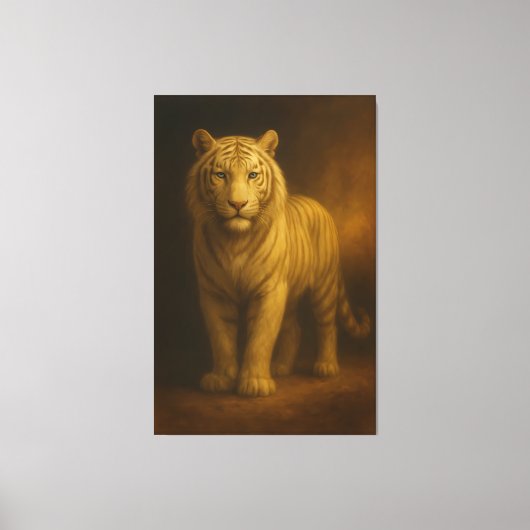 Toile Majestic Golden White Tiger – Fine Art Premium Can (Recto)