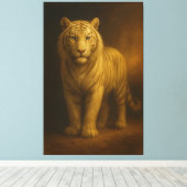 Toile Majestic Golden White Tiger – Fine Art Premium Can (Insitu (Plancher de Bois))