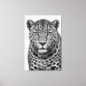 Toile Majestic Leopard Black & White Canvas Print (Recto)