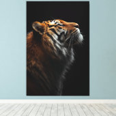 Toile Majestic Tiger Portrait, Strength Royal Confidence (Insitu (Plancher de Bois))
