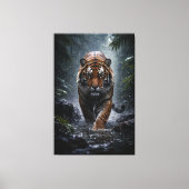 Toile Majestic Tiger – Silent Power in the Rain (Recto)