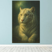 Toile Majestic White Tiger – Fine Art (Insitu (Plancher de Bois))