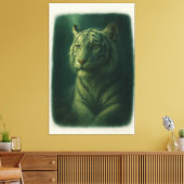 Toile Majestic White Tiger – Fine Art Portrait (Insitu(Salon))