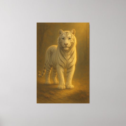 Toile Majestic White Tiger – Fine Art Portrait (Recto)