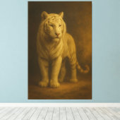 Toile Majestic White Tiger – Fine Art Premium Canvas (Insitu (Plancher de Bois))