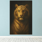 Toile Majestic White Tiger – Fine Art Premium Canvas (Insitu (Plancher de Bois))
