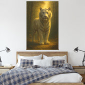 Toile Majestic White Tiger – Fine Art Premium Canvas (Insitu(Chambre))