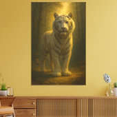 Toile Majestic White Tiger – Fine Art Premium Canvas (Insitu(Salon))