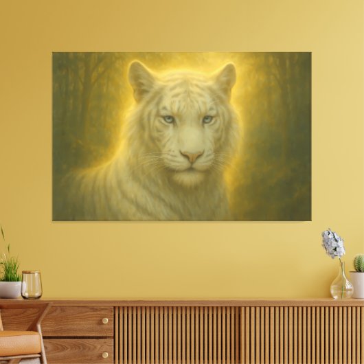 Toile Majestic White Tiger – Fine Art Print (Insitu(Salon))