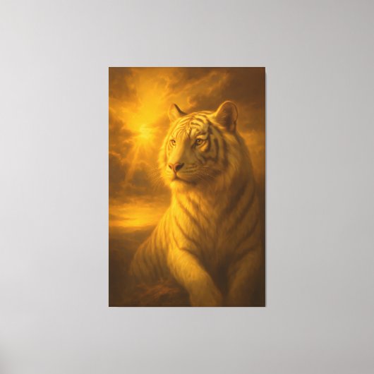 Toile Majestic White Tiger – Fine Art Print (Recto)
