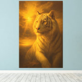 Toile Majestic White Tiger – Fine Art Print (Insitu (Plancher de Bois))
