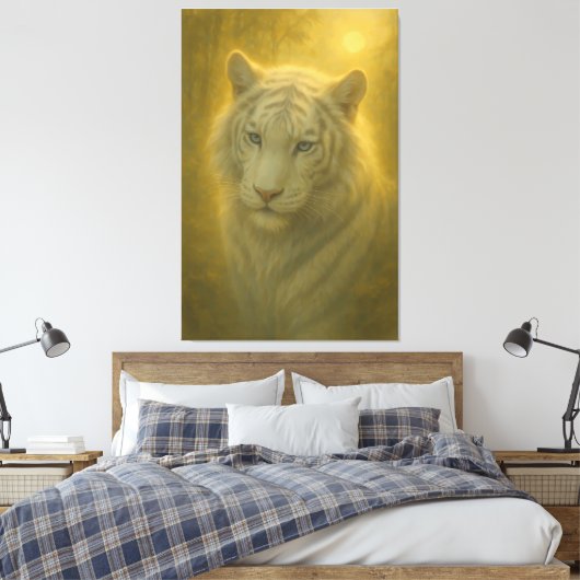 Toile Majestic White Tiger – Fine Art Print (Insitu(Chambre))