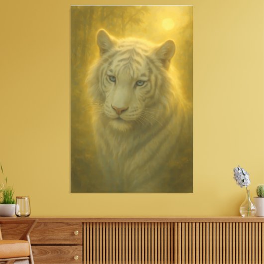 Toile Majestic White Tiger – Fine Art Print (Insitu(Salon))