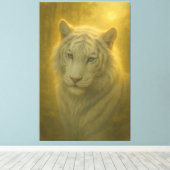 Toile Majestic White Tiger – Fine Art Print (Insitu (Plancher de Bois))