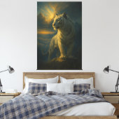 Toile Majestic White Tiger – Fine Art Print (Insitu(Chambre))