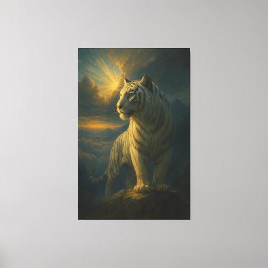 Toile Majestic White Tiger – Fine Art Print (Recto)