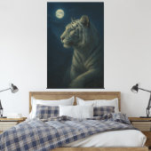 Toile Majestic White Tiger – Fine Art Wall Print (Insitu(Chambre))