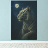 Toile Majestic White Tiger – Fine Art Wall Print (Insitu (Plancher de Bois))