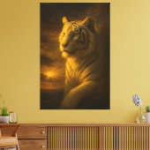 Toile Majestic White Tiger in Golden Light (Insitu(Salon))