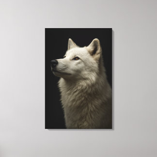 Toile Majestic Wolf Portrait Strength & Royal Confidence
