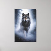 Toile Majestic Wolf – Silent Presence in the Fog (Recto)