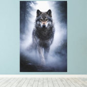 Toile Majestic Wolf – Silent Presence in the Fog (Insitu (Plancher de Bois))
