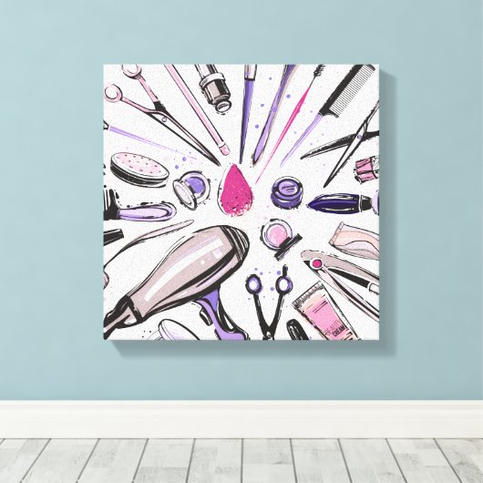 Toile Makeup circle design (Insitu (Plancher de Bois))