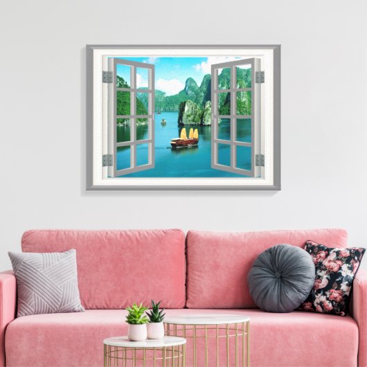 Toile Malaisie Voilier Ocean Mounts Faux Window (Insitu(Salon))