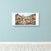 Toile Malamute indigène   (Insitu (Plancher de Bois))