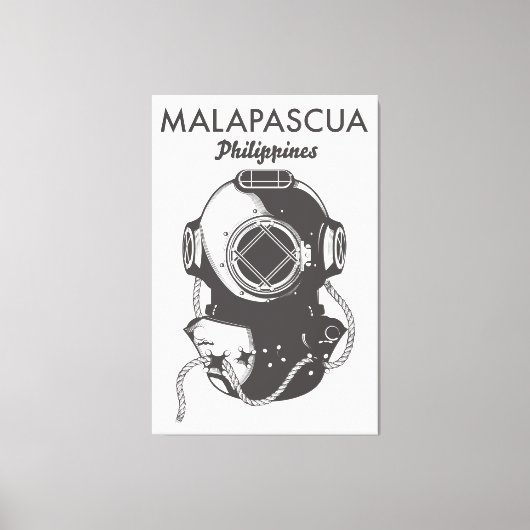 Toile Malapascua Philippines Affiche de voyage plongée (Recto)