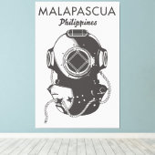 Toile Malapascua Philippines Affiche de voyage plongée (Insitu (Plancher de Bois))