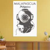 Toile Malapascua Philippines Affiche de voyage plongée (Insitu(Salon))
