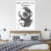 Toile Malapascua Philippines Affiche de voyage plongée (Insitu(Chambre))