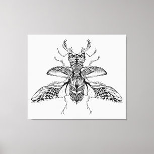 Toile Mâle-Scarabée psychédélique inspiré 6