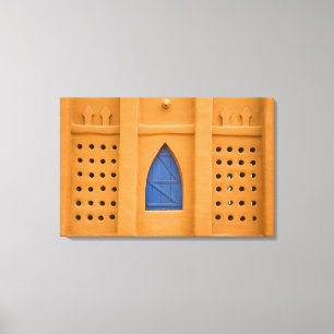 Toile Mali, Ségou. Bâtiment traditionnel en briques de