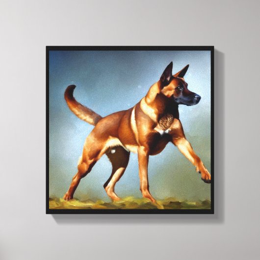 Toile Malinois Shepherd Dog (Recto)