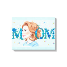 Maman aux fleurs bleues