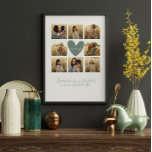 Toile Maman coeur multiphoto sauge vert citation élégant<br><div class="desc">Mummy script coeur sage vert élégant multi-photo citation "Ce n’est pas ce que nous avons dans la vie,  mais ce que nous avons dans la vie qui compte" anniversaire,  Noël,  cadeau de décoration maison de jour pour les mères.</div>