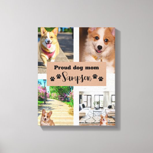 Toile Maman de chien mignonne photo personnalisée (Recto)