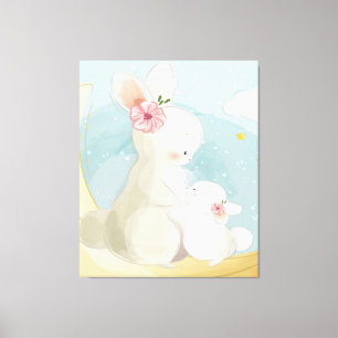 Toile Maman Et Bébé Lapin   Cadeau pour enfants