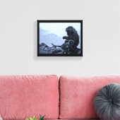 Toile Maman et bébé singe (Insitu(Salon))